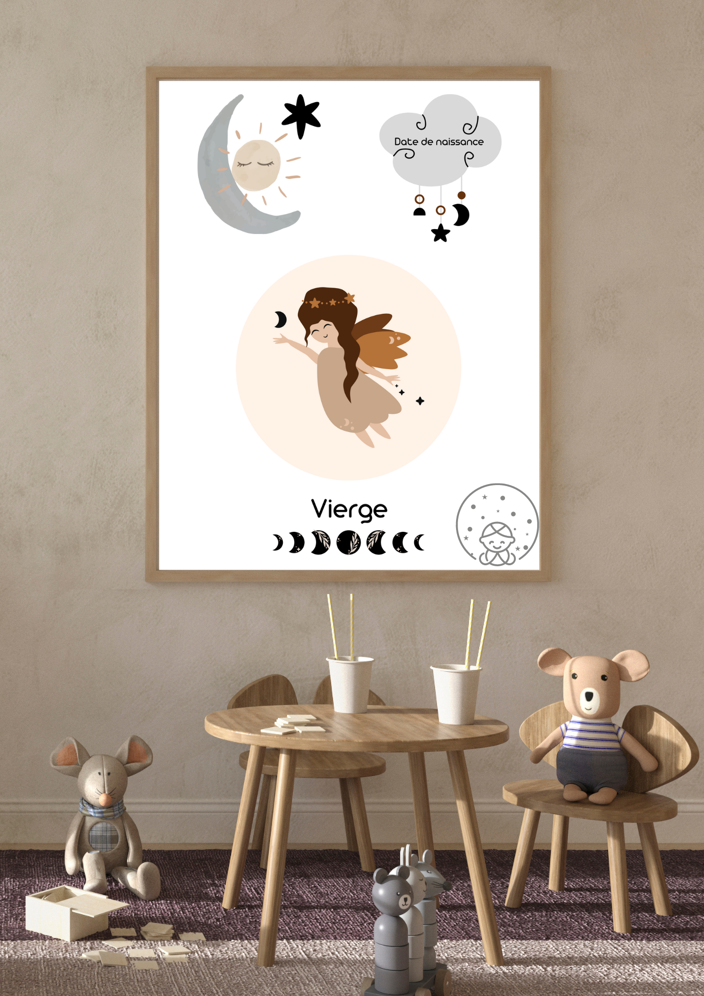 Baby Zodiaque Vierge⎥Affiche Personnalisable⎥A Télécharger