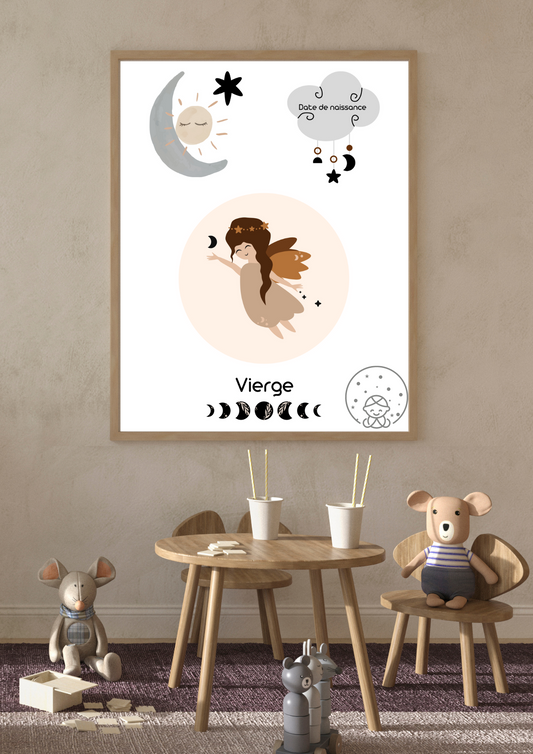 Baby Zodiaque Vierge⎥Affiche Personnalisable⎥A Télécharger