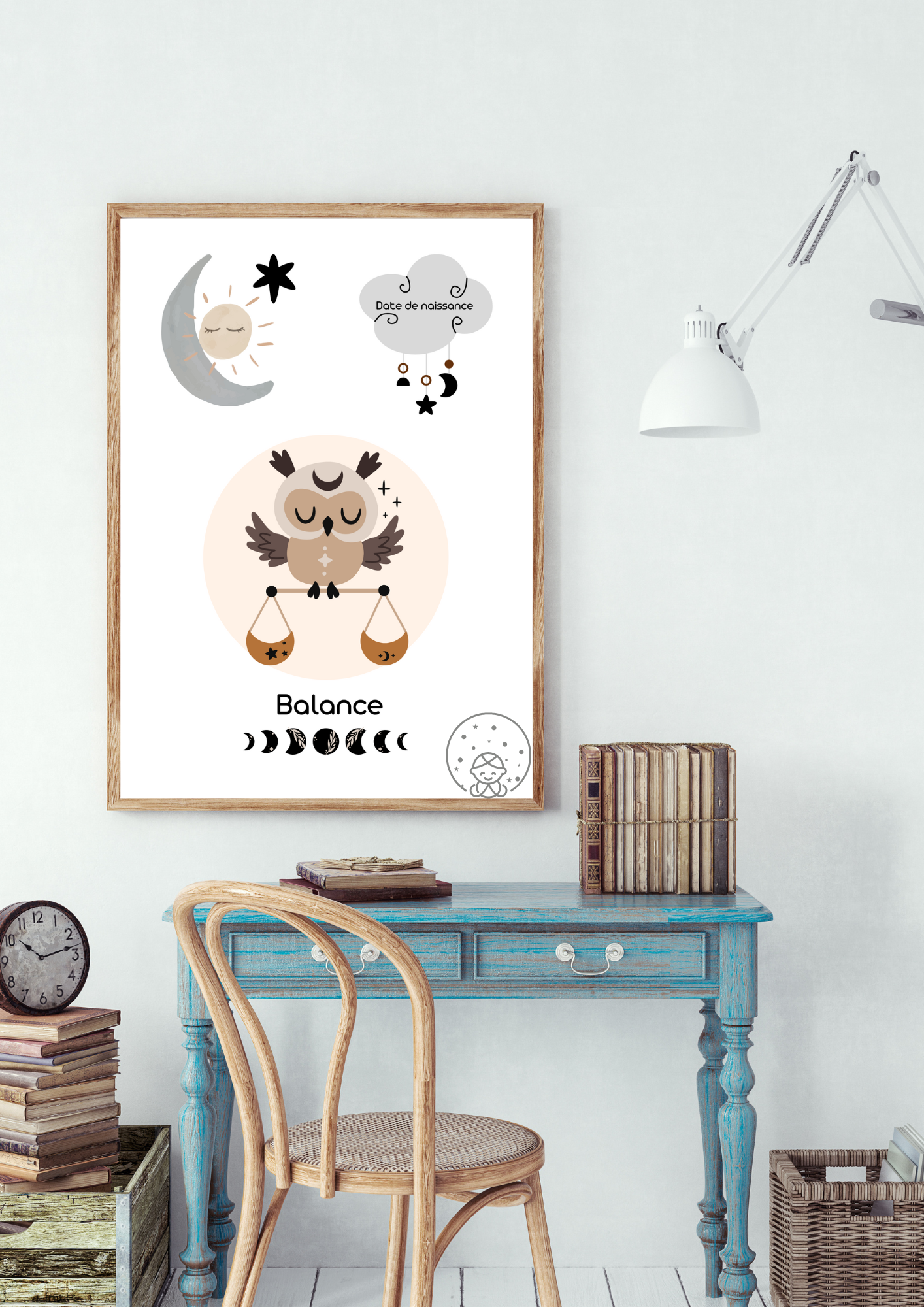 Baby Zodiaque Balance⎥Affiche Personnalisable⎥A Télécharger