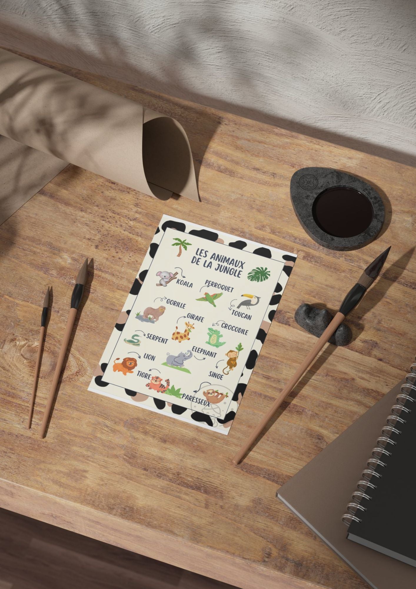 Abécédaire/Imagier Les Animaux de la Jungle⎥Affiche éducative