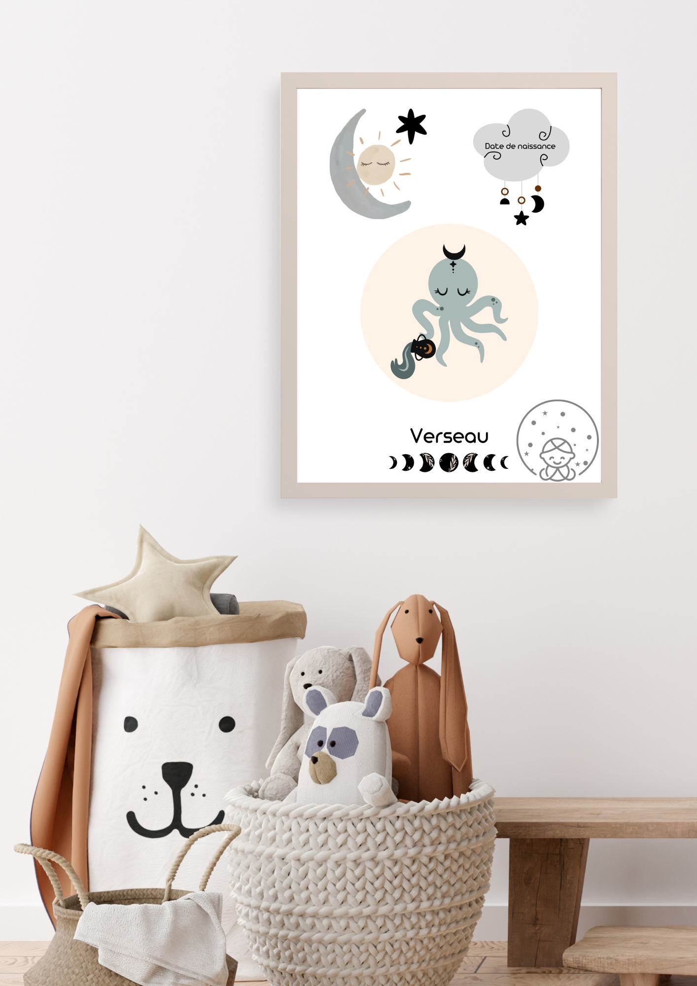 Baby Zodiaque Verseau⎥Affiche Personnalisable⎥A Télécharger