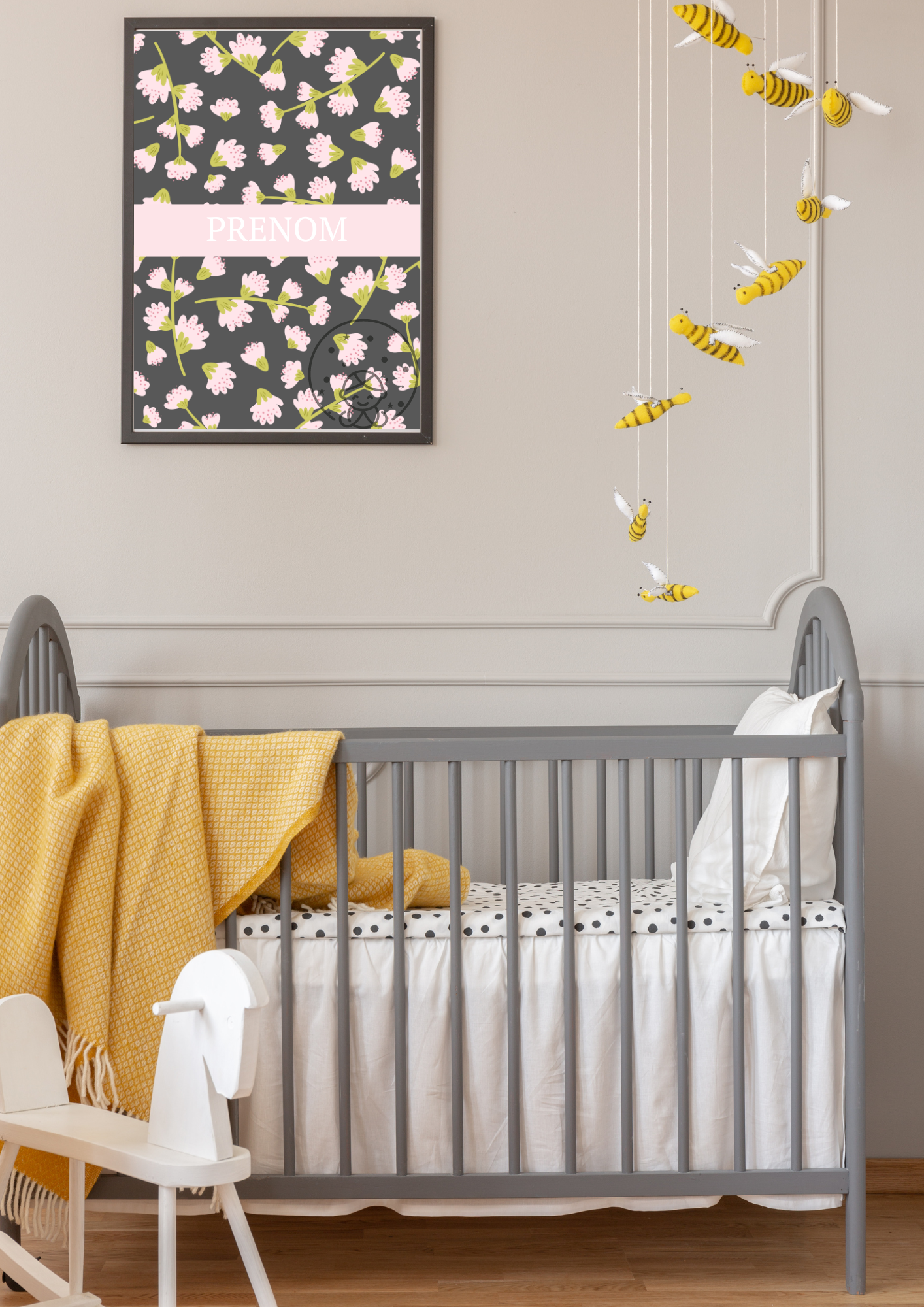 Affiche Florale Prénom⎥Personnalisable⎥A Télécharger