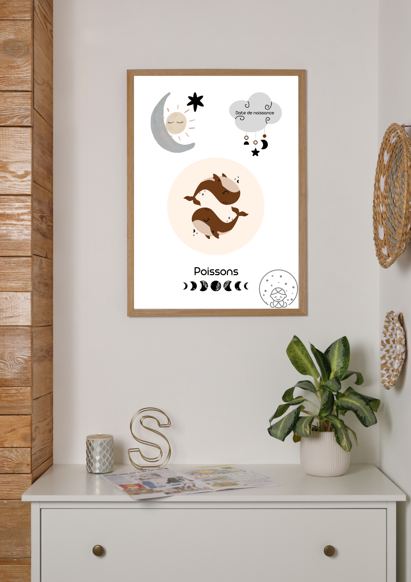 Baby Zodiaque Poissons⎥Affiche Personnalisable⎥A Télécharger