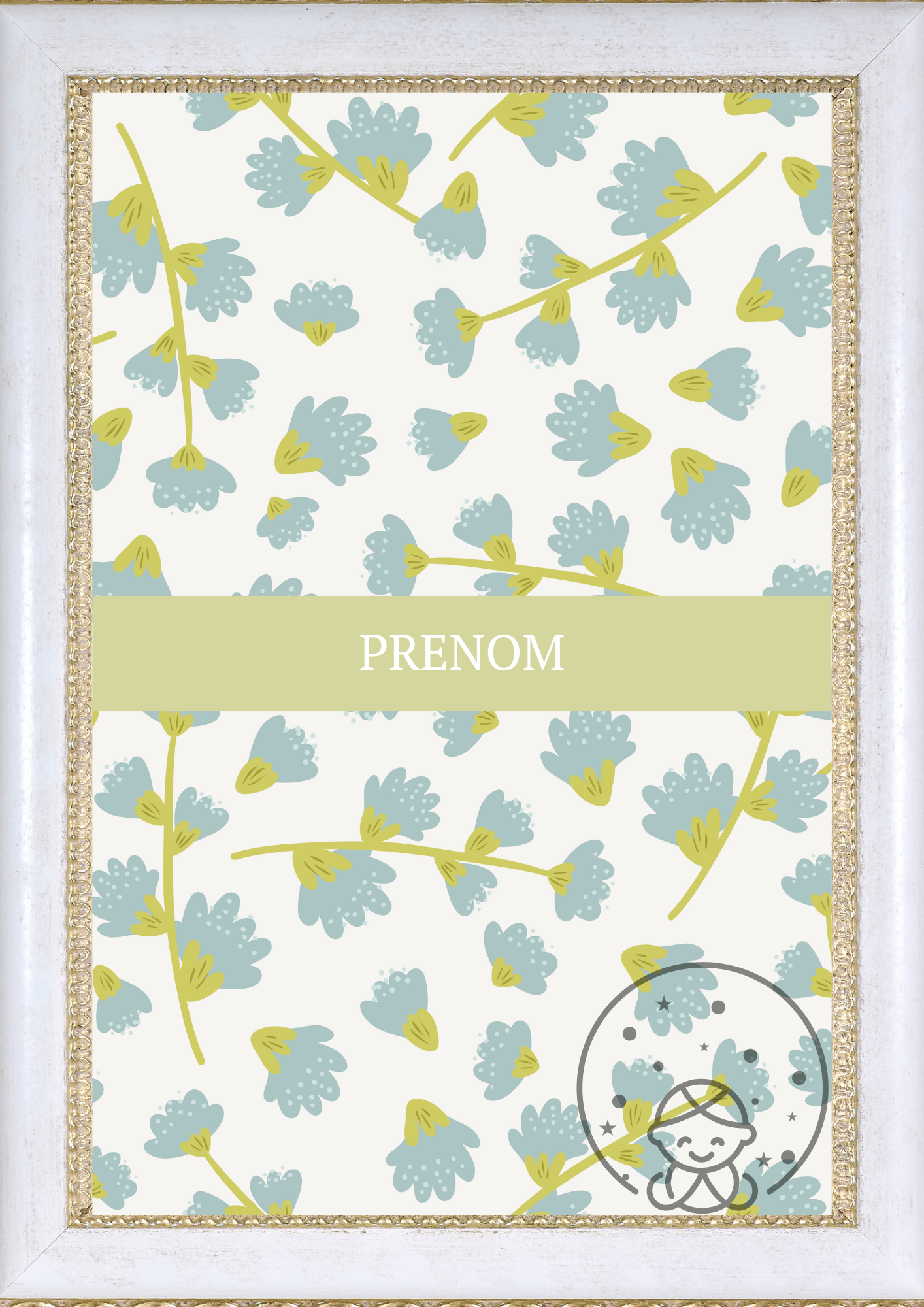 Affiche Florale Prénom⎥Personnalisable⎥A Télécharger