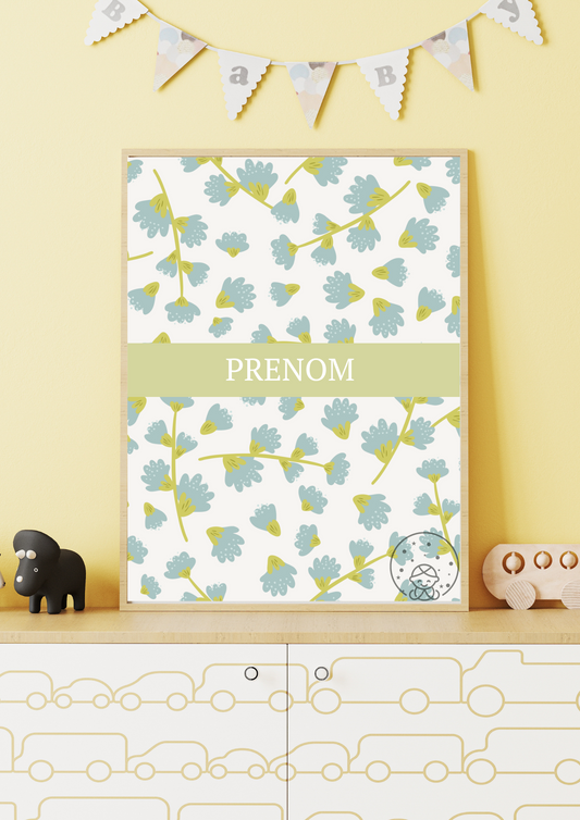 Affiche Florale Prénom⎥Personnalisable⎥A Télécharger