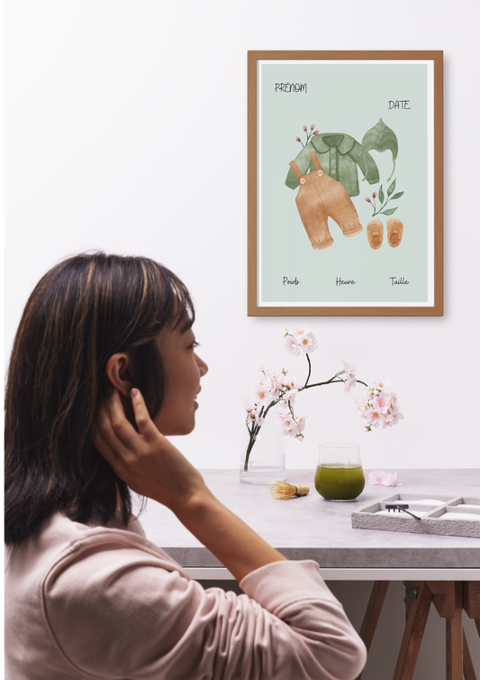 Affiche Naissance Identité⎪Personnalisable⎥A Télécharger