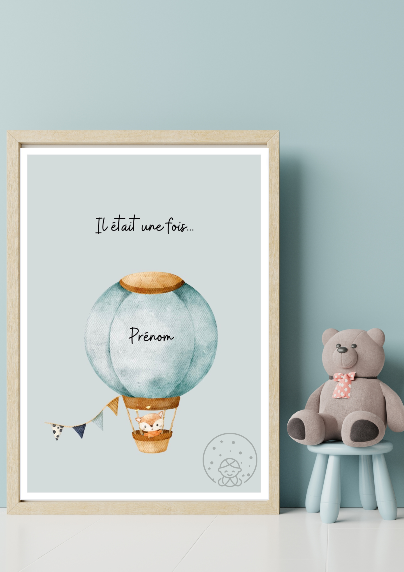 Affiche Montgolfière Prénom⎥Personnalisable⎥A Télécharger