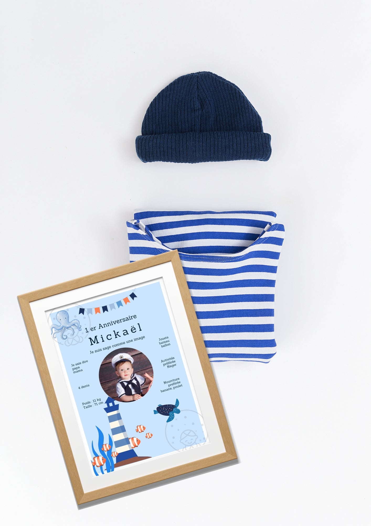 Affiches Duo Anniversaire Thème Marin⎥A Personnaliser