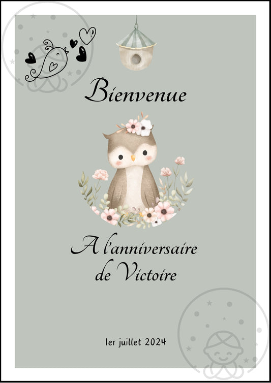 Affiches Duo Anniversaire Thème Forêt⎥A Personnaliser