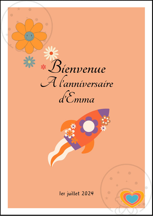 Affiches Duo Anniversaire Thème Bohème⎥A Personnaliser