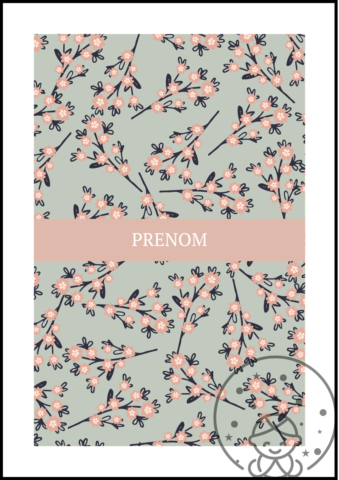 Affiche Florale Prénom⎥Personnalisable⎥A Télécharger