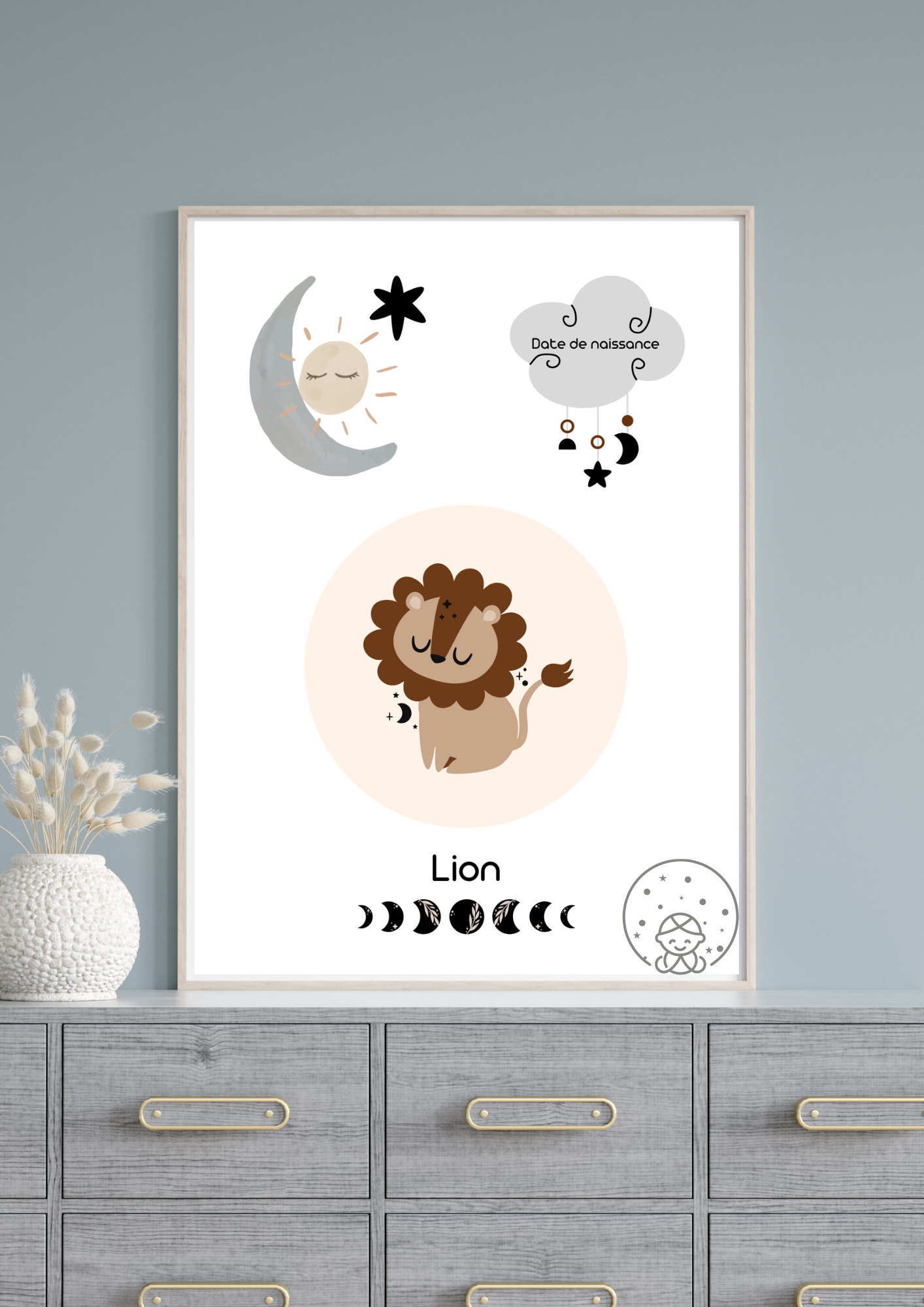 Baby Zodiaque Lion⎥Affiche Personnalisable⎥A Télécharger