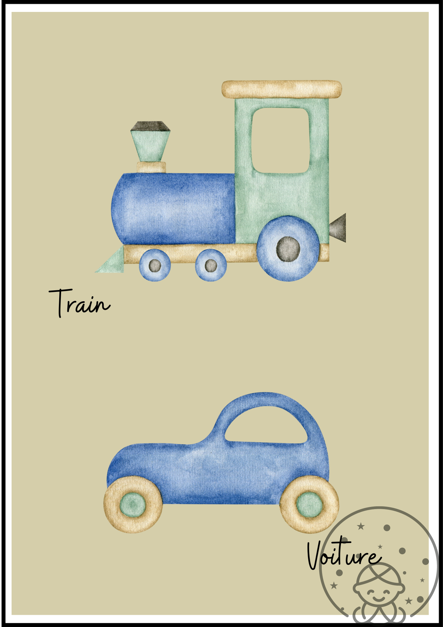 Affiche locomotive⎥Les Transports⎥A Télécharger