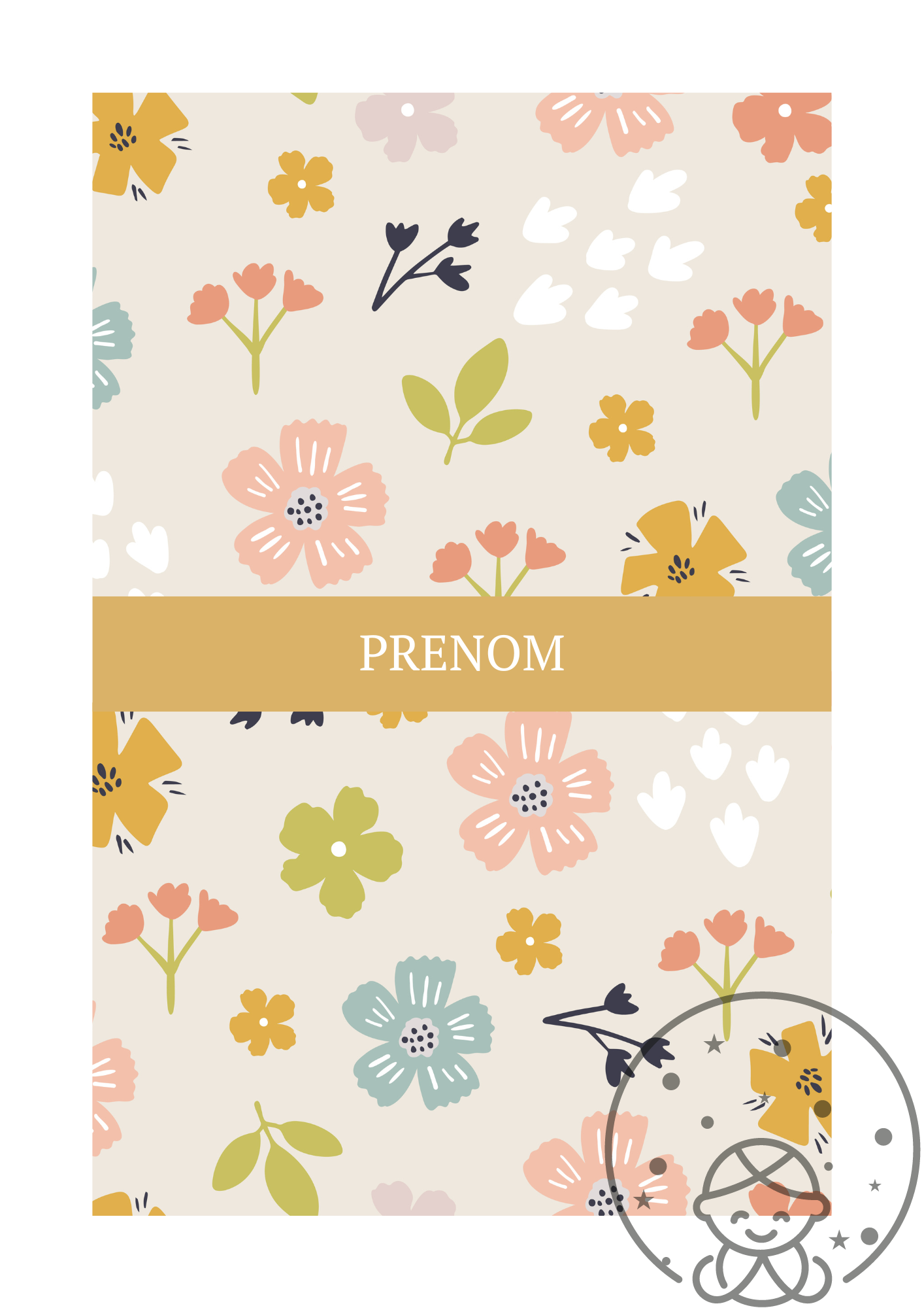 Affiche Florale Prénom⎥Personnalisable⎥A Télécharger