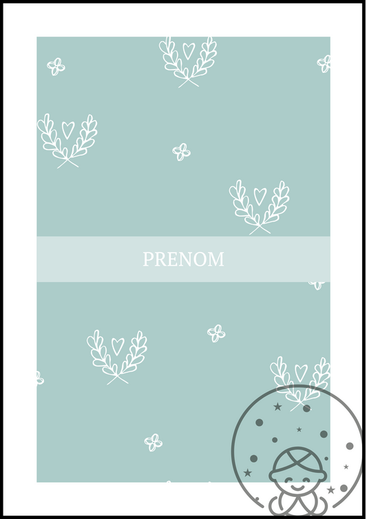 Affiche Florale Prénom ⎪Personnalisable⎥A Télécharger