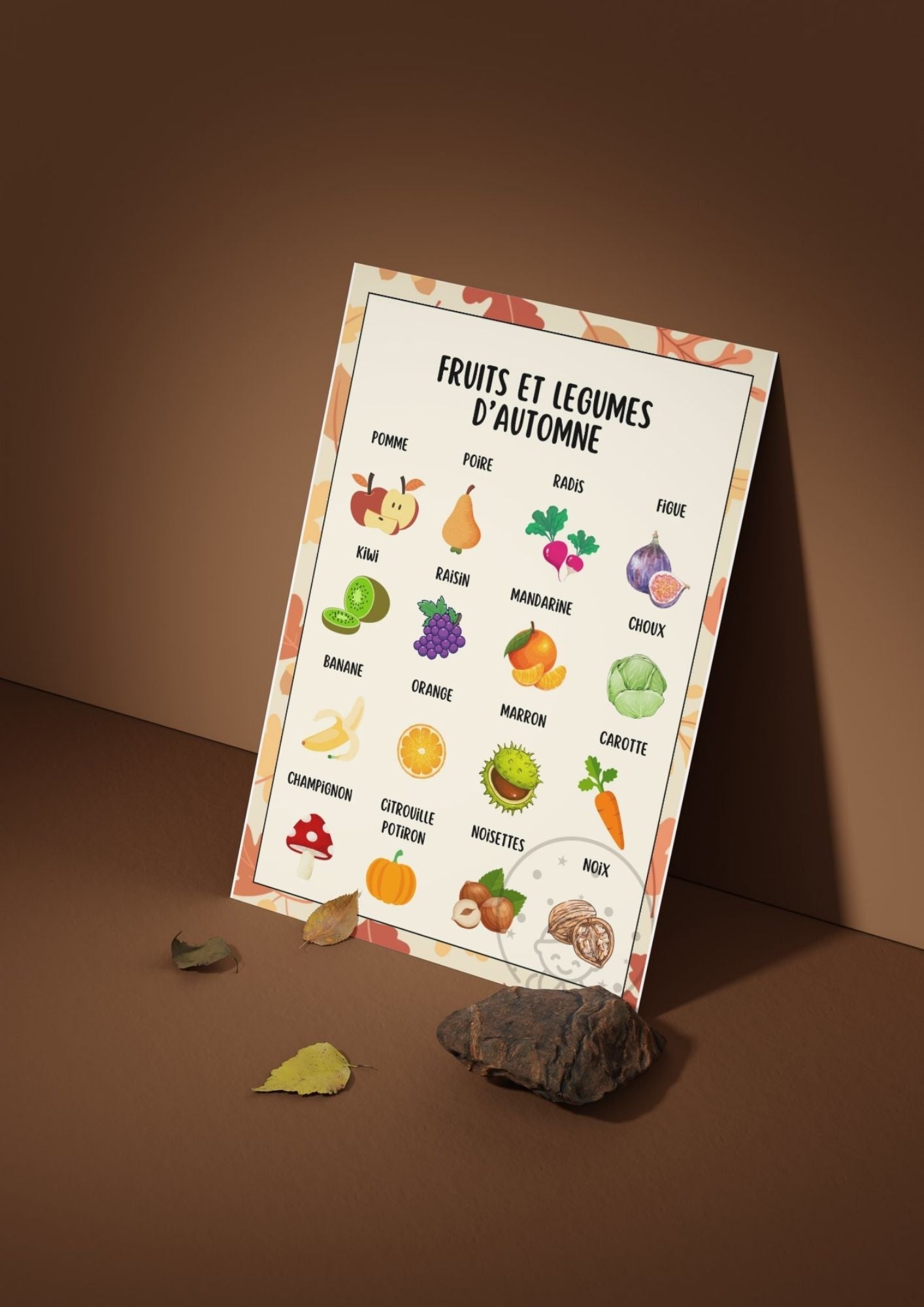 Abécédaire/Imagier Fruits et Légumes d'Automne⎥Affiche éducative