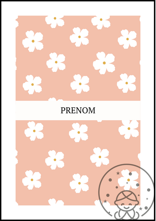 Affiche florale Prénom⎥Personnalisable⎥A Télécharger