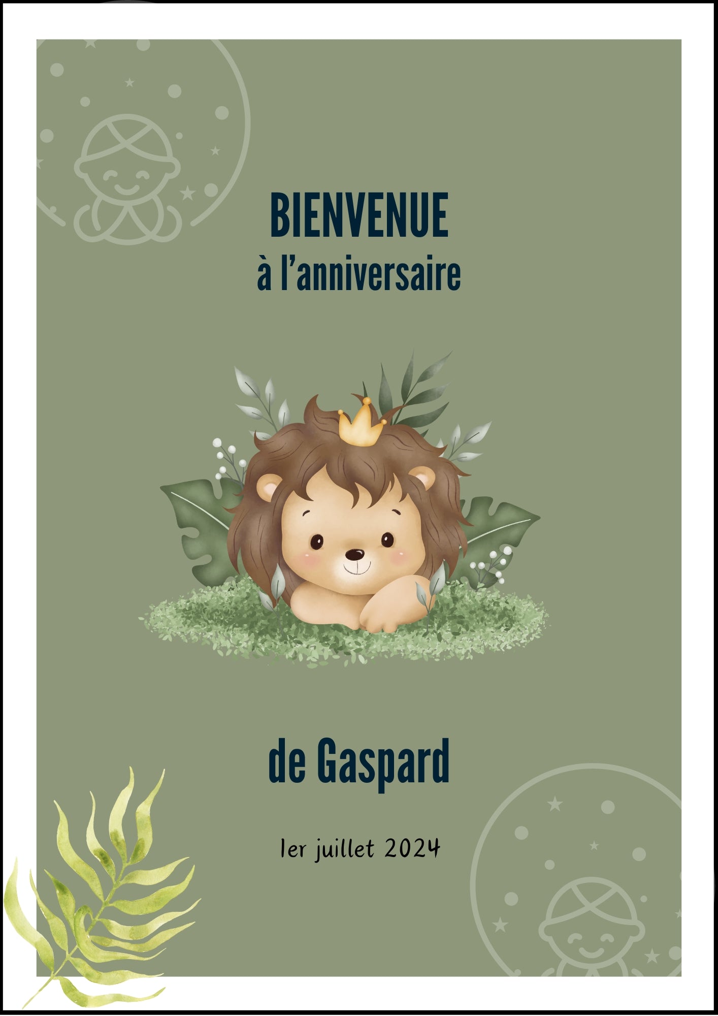 Affiches Duo Anniversaire Thème Jungle⎥A Personnaliser