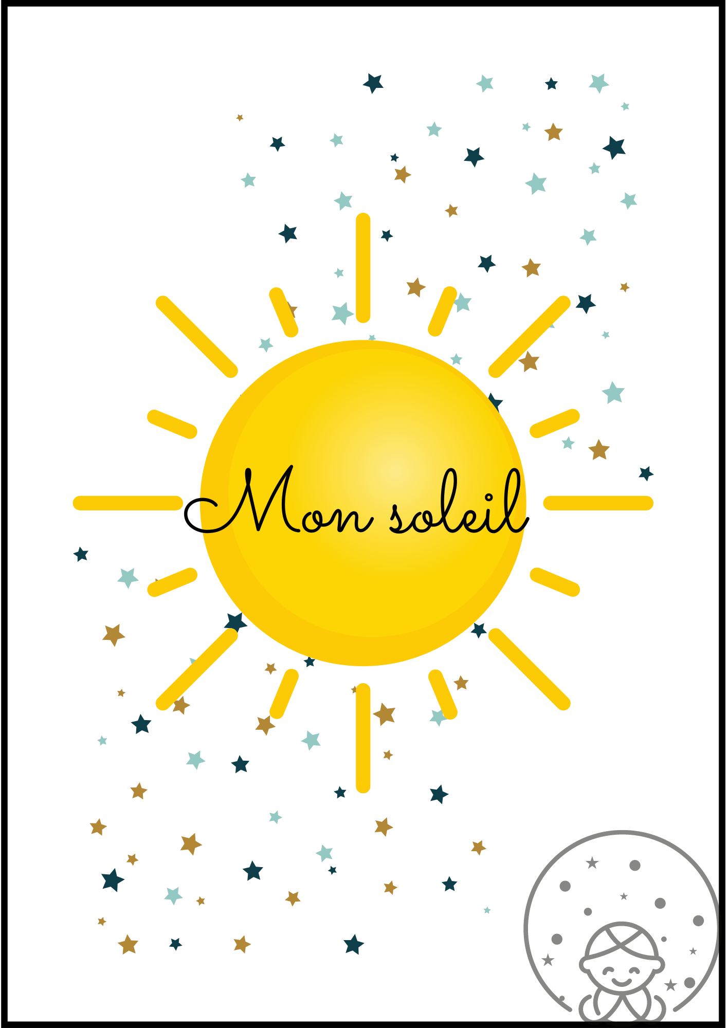 Mon Soleil⎪Affiche Personnalisable⎥A Télécharger