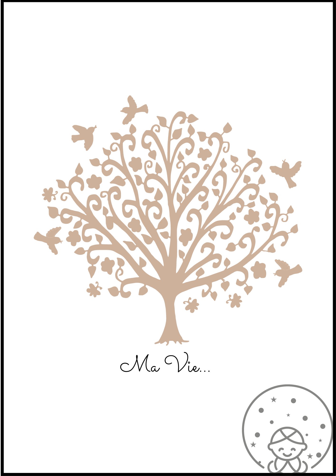 Affiche Minimaliste Arbre de Vie⎥A Personnaliser